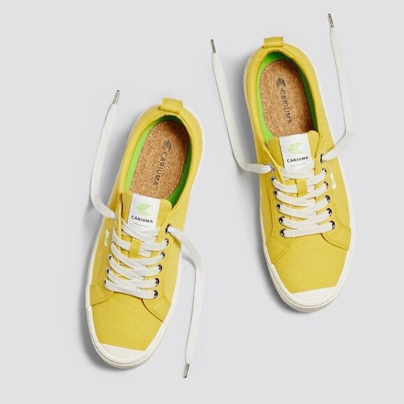 CARIUMA WOMEN YELLOW CANVAS SNEAKERS - Picture 1 of 6